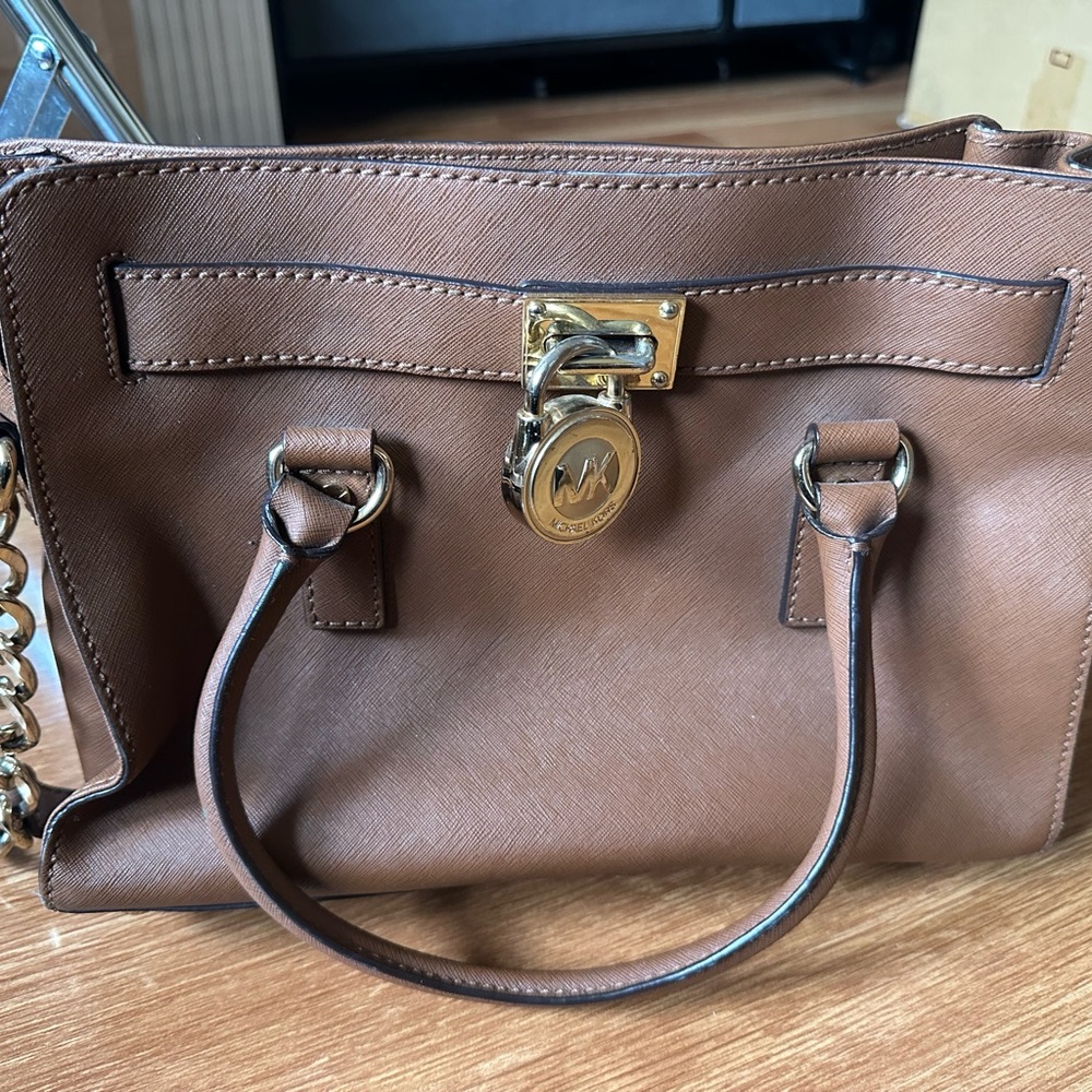 Michael Kors Brown Leather Tote Bag